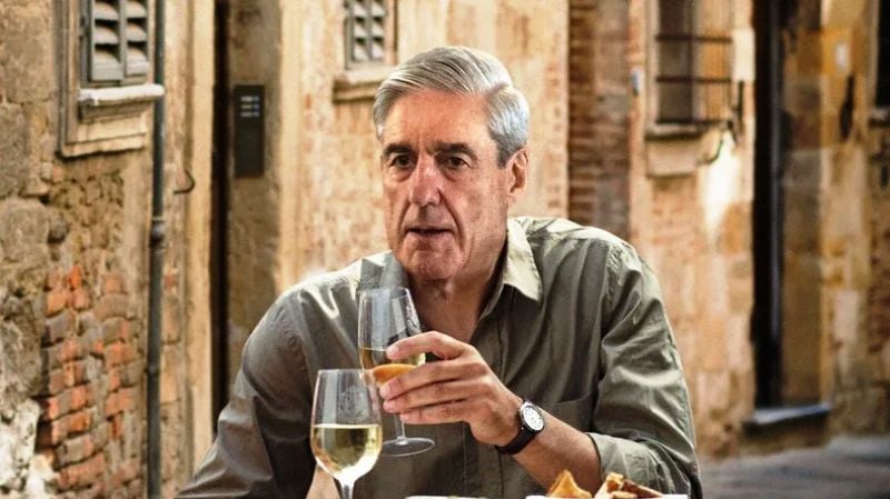 Robert Mueller with a Glass of Wine