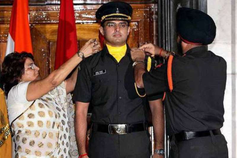 Sachin Pilot Being Commissioned As An Officer In The Territorial Army