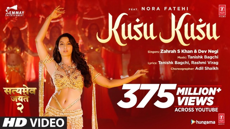 Crowd-puller song 'Kusu Kusu,' featuring Nora Fatehi, from the Bollywood film Satyameva Jayate 2