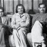 Harivansh Rai Bachchan (left) with Sumitranandan Pant (Center) and Ramdhari Singh Dinkar (right)