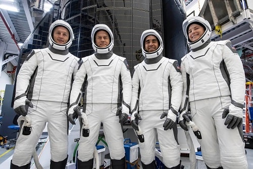 Raja Chari with SpaceX Crew-3 team