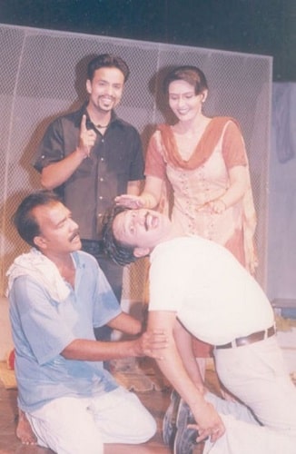 Rajiv Thakur in the theatre play Mirch Masala