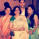 Adhish Khanna with his mother and sisters