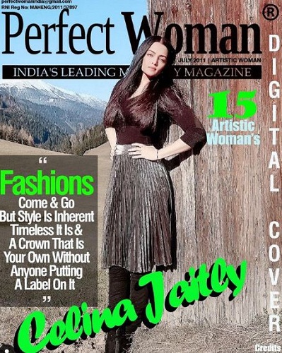 Celina Jaitly featured on the cover of Perfect Woman magazine