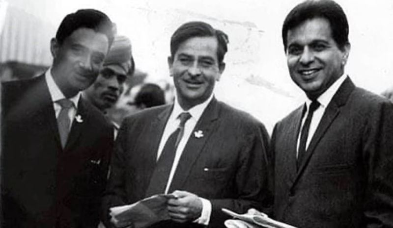 Dev Anand (left) with Raj Kapoor (centre) and Dilip Kumar (right)
