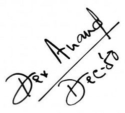 Dev Anand's signature