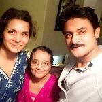 Manav Gohil with his mother Sudha and wife Shweta Kawatra