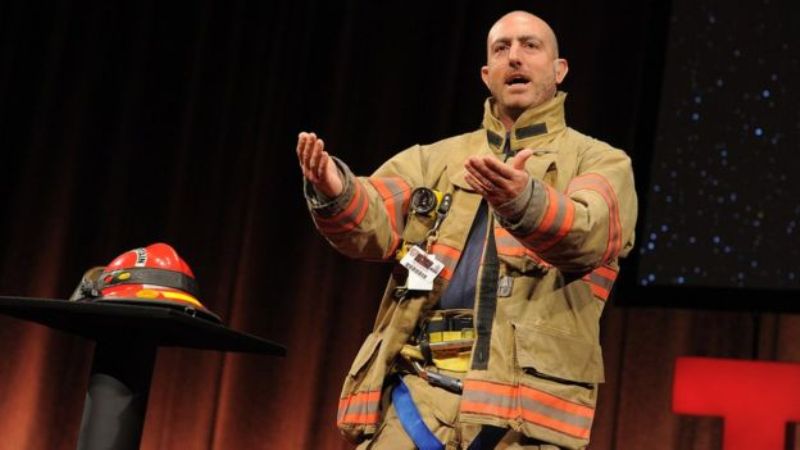 Mark Bezos as a volunteer firefighter