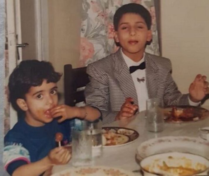 Arslan Goni's (right) childhood picture with his brother Aly Goni