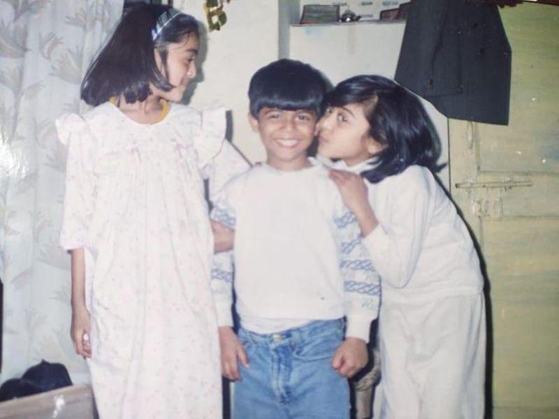 Falaq Naaz’s childhood picture with her siblings