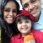 Garima Srivastav with her husband Yogesh Vikrant Singh and daughter Vera