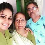 Garima Srivastav with her parents