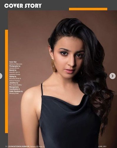 Mahima Makwana featured in the cover story of Downtown Mirror