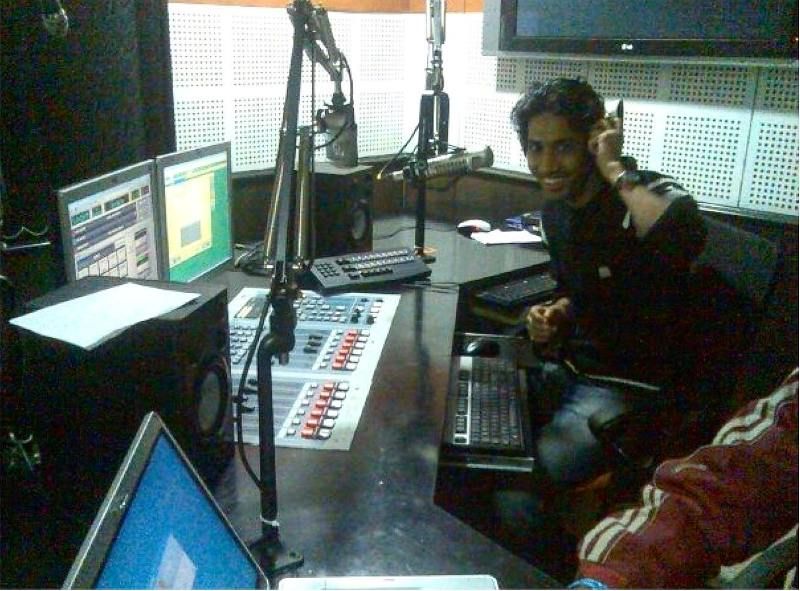 Abhilash Thapliyal shared a photograph on Facebook from his first job as a radio jockey in Hisar in 2007