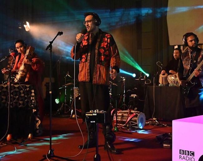Ali Sethi during a performance at BBC Radio network