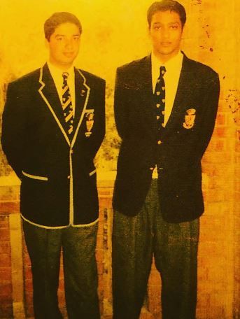Ali Sethi (right) when he was 15 years old