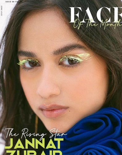 Jannat Zubair Rahmani featured on a magazine cover