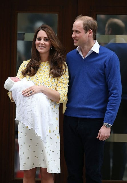 Kate Middleton with her second child