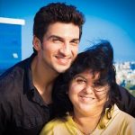 Manish Raisinghan with mother