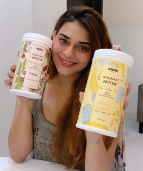 Poonam promoting products