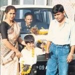Raghubir Yadav with his Ex-wife and son
