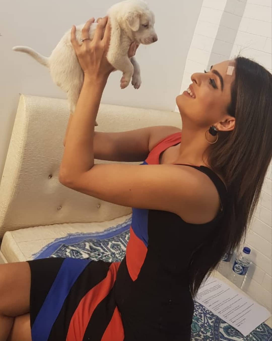 Ruhi Chaturvedi with her pet dog