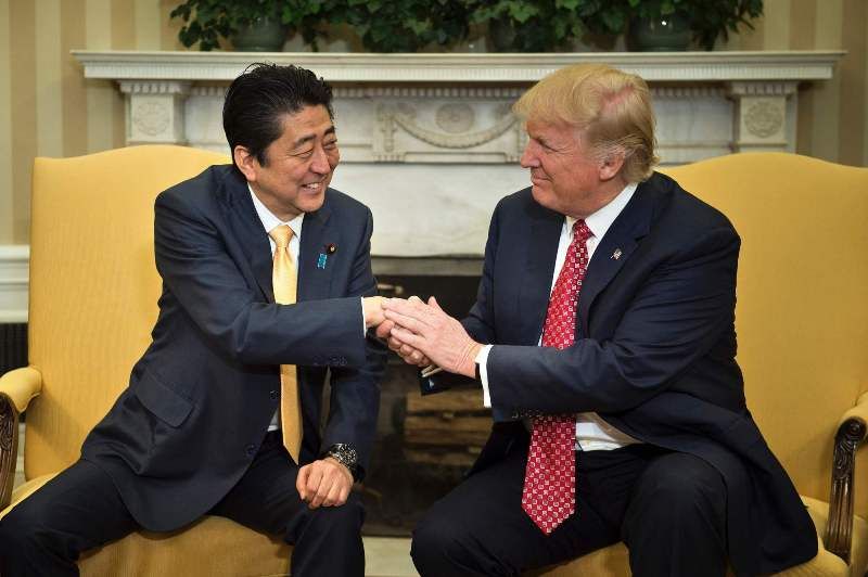 Shinzo Abe With Donald Trump