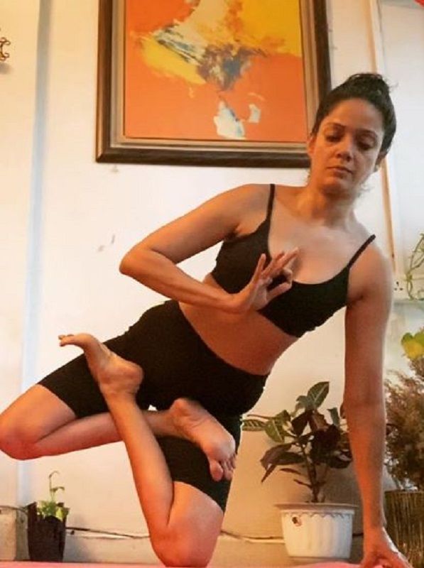 Vidya Malvade Practising Yoga