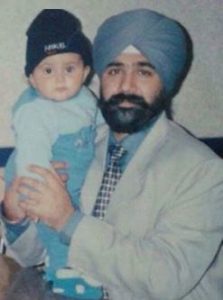 Ashnoor Kaur with her father- (Childhood Picture)