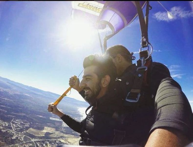 Pavail Gulati Doing Paragliding