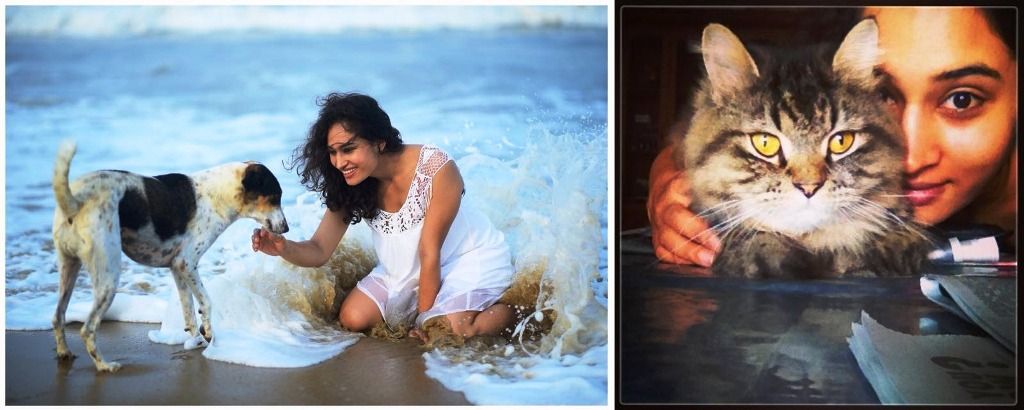 Pooja Ramachandran, an animal lover