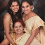Pooja Ramachandran with her mother & sister