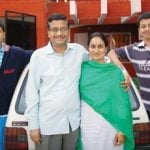 Ashok Khemka With His Wife Jyoti Khemka and his Sons Srinath & Ganesh