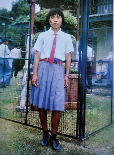 Mary Kom during her school days