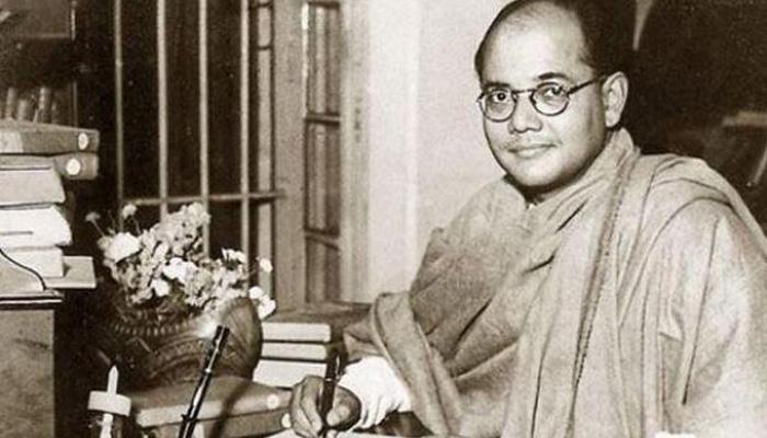 Netaji Subhas Chandra Bose's photo taken while he was writing