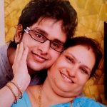 Suresh Mukund with his mother