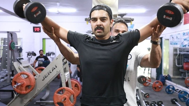 Vipul working out in the gym