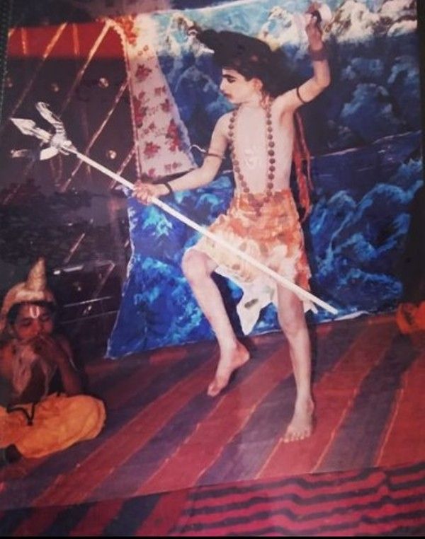 A picture shared by Shivankit Singh Parihar on his Instagram handle; photograph from Shivankit's first stage appearance in 1995