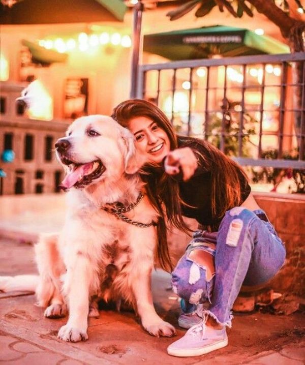 Arishfa Khan With Her Dog