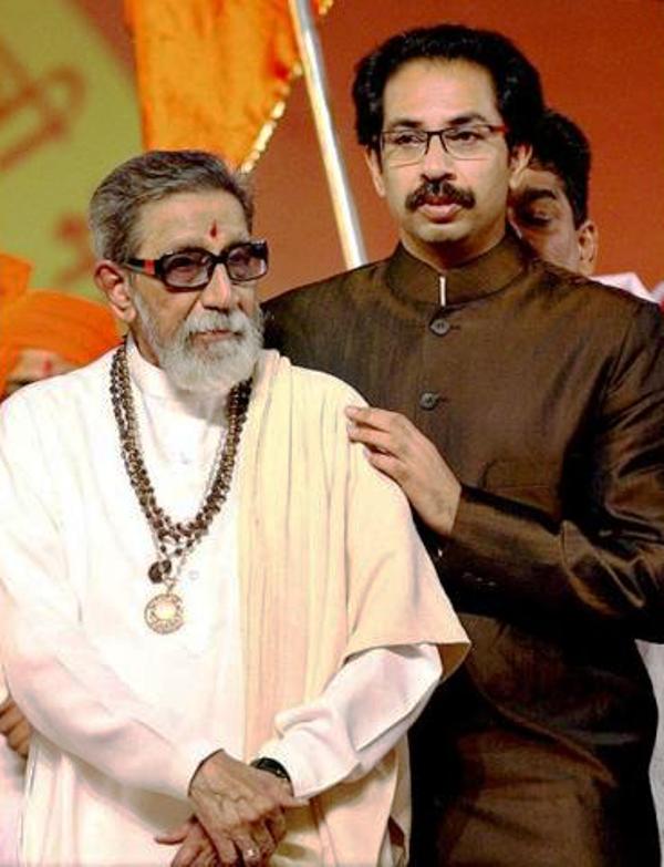Uddhav Thackeray with his father Bal Thackeray