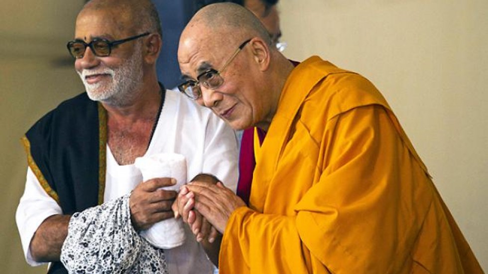 Morari Bapu with Dalai Lama