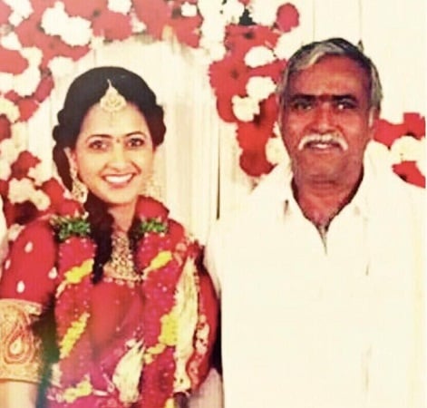 Lasya Manjunath and Her Father