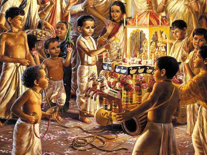A. C. Bhaktivedanta Swami Prabhupada Organises Jaganatha Rath Yatra- An Imaginary Picture