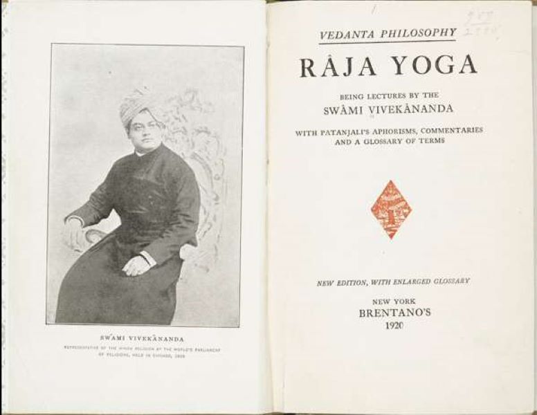 A photo of the Raja Yoga book published in 1896