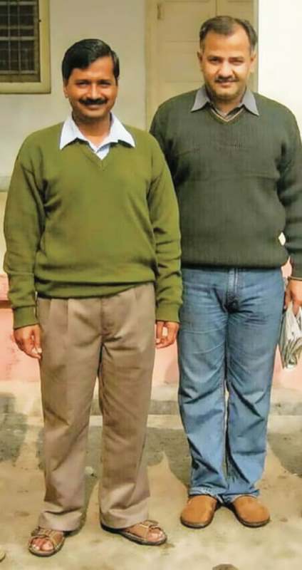Arvind Kejriwal and Manish Sisodia in their youth