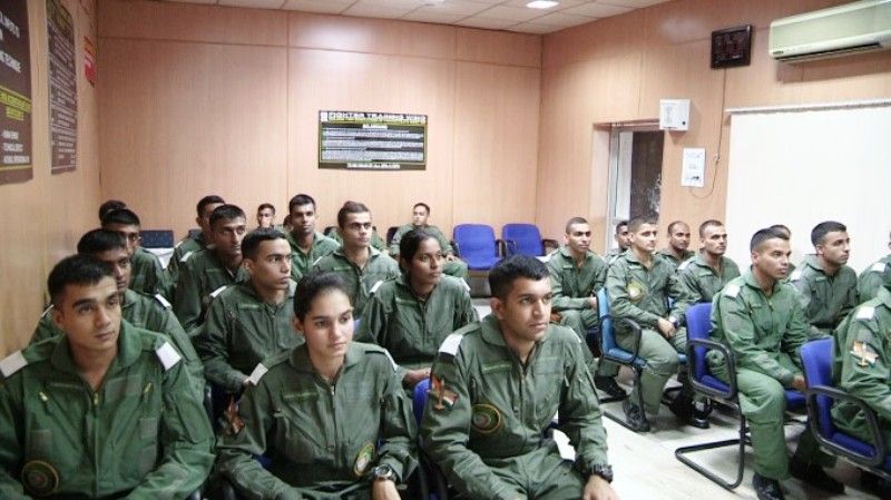Avani Chaturvedi training at the air force academy in Telangana