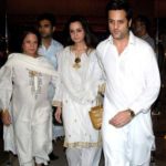 Fardeen Khan with his mother and sister Laila