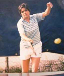 Kiran Bedi Playing Lawn Tennis