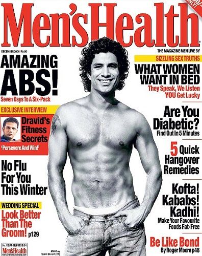 Sahil Shroff featured on the cover of Men's Health magazine