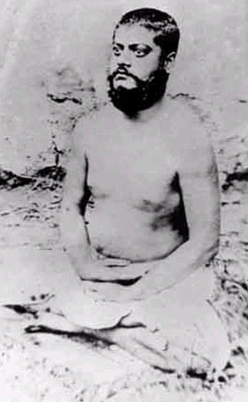 A photo of Swami Vivekananda in Cossipore (1886)